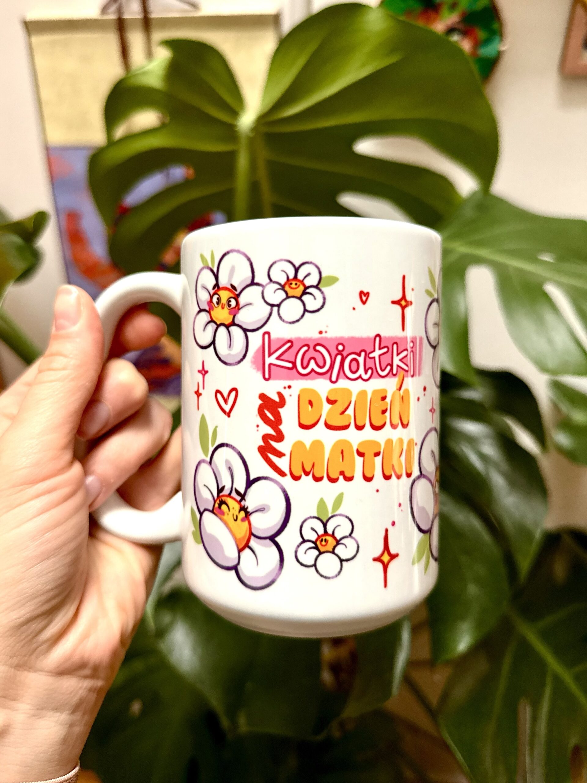Kubek Kwiatki na dzień Matki